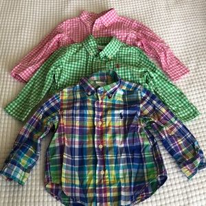 Ralph Lauren Button Down Shirt Long Sleeves (3pcs)